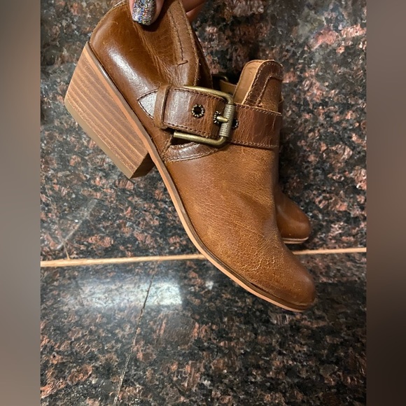 FRYE & CO. Rubie Moto Ankle Booties - Pointed Toe Brown Leather size 9 - Picture 8 of 10